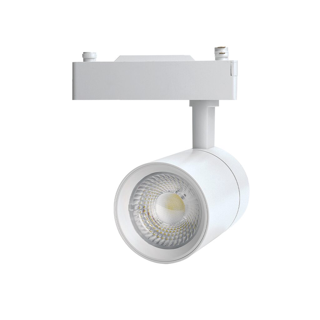 PioLED Bazuka 3-Wire Track Spotlight with Removable Honeycomb – white spotlight, close-up of the lens