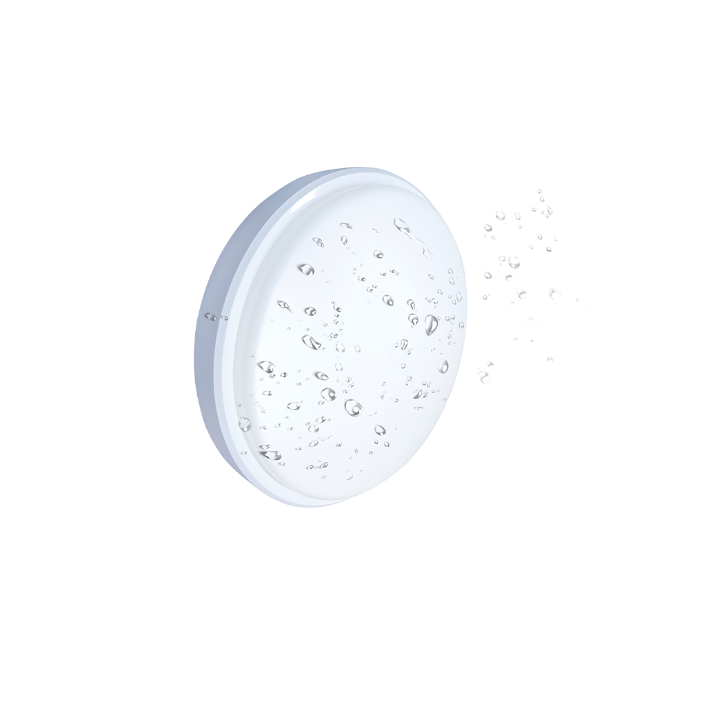 PioLED Hero LED Bulkhead – round version with water droplets on the cover