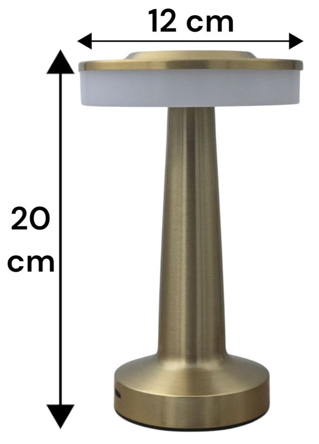 RECHARGEABLE UFO GOLD TABLE LAMP