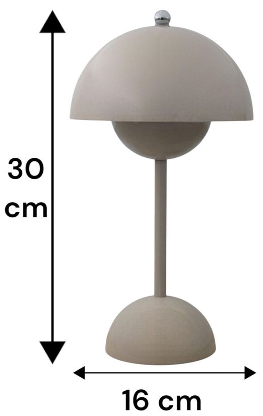 RECHARGEABLE DOME TABLE LAMP APRICOT