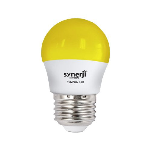 Synerji 1.8W LED Golf Ball Lamp – Yellow, ES cap