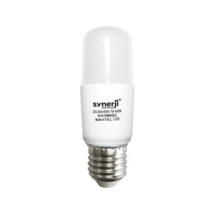 Synerji 7W LED Stick Lamp – lamp shown upright with Synerji branding