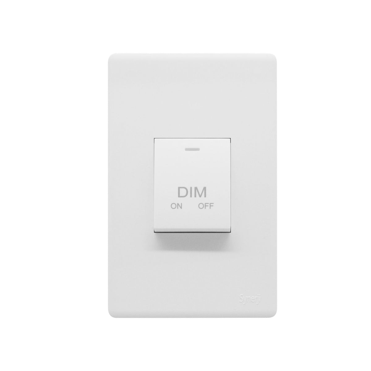 Synerji DECO 4×2 Dimmer Switch – White version, front view