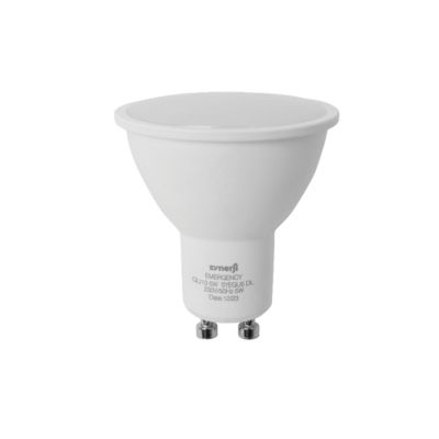 Synerji Emergency LED GU10 Globe – 5W, Cool White/Daylight