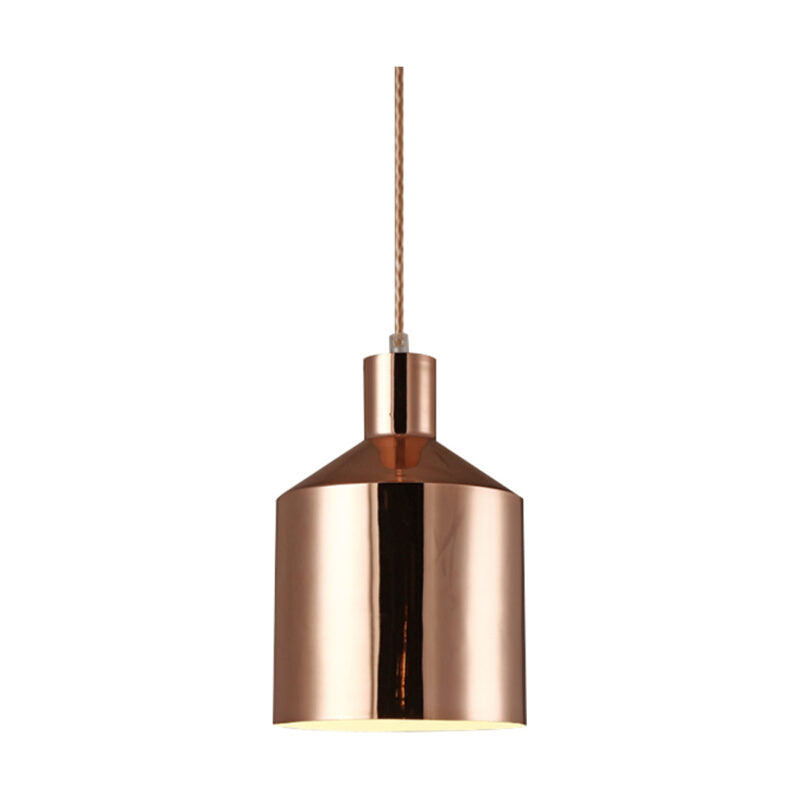 Synerji Indoor Metal Pendant Light – Red Bronze, ES Lamp Holder, IP20