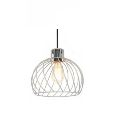 Synerji Metal Pendant Light – wire-cage pendant, unlit