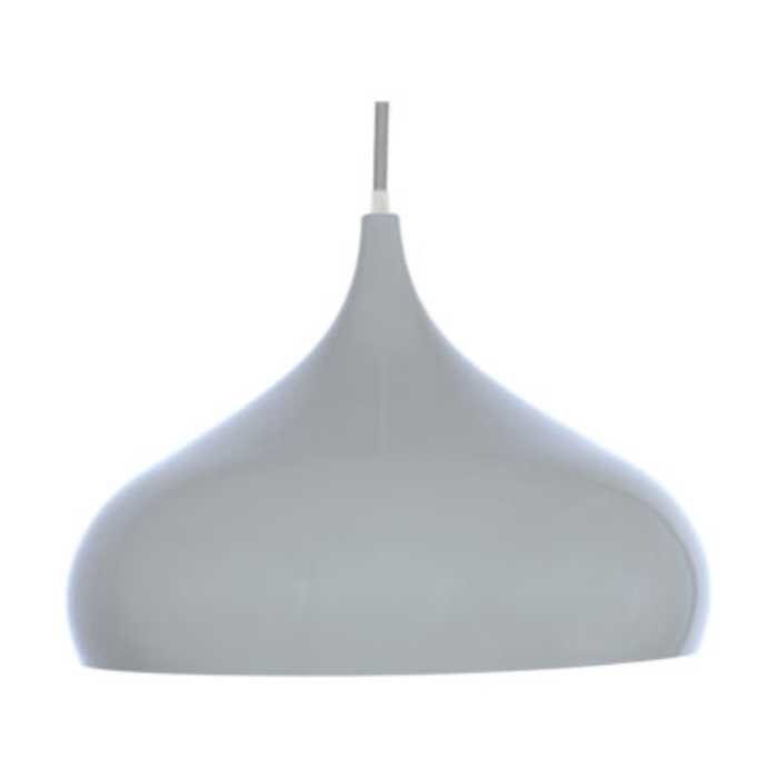 Synerji Metal & Wood Pendant Light – ES, IP20, White/Grey