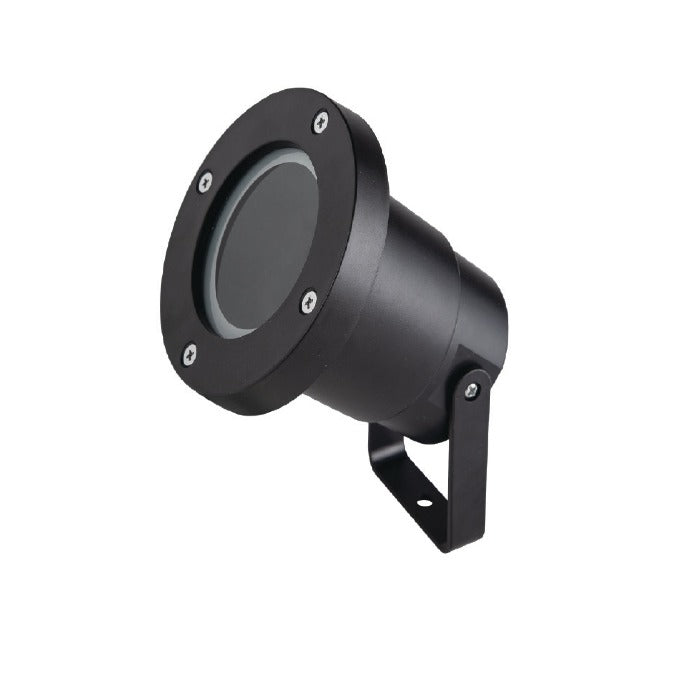 Synerji Outdoor GU10 Spotlight – IP65, Black, Ø98×100mm – SYOSL001