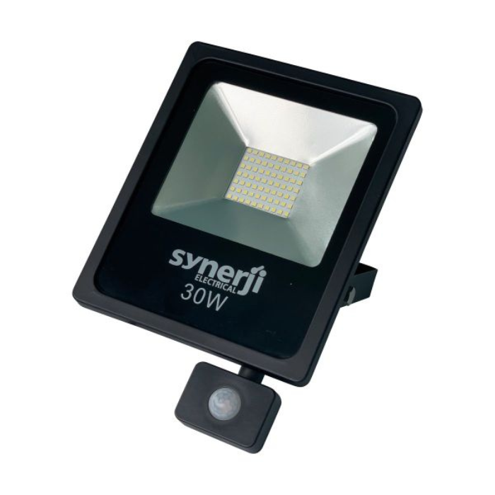 Synerji Slim LED Floodlight with PIR Sensor – 30W unit with PIR sensor