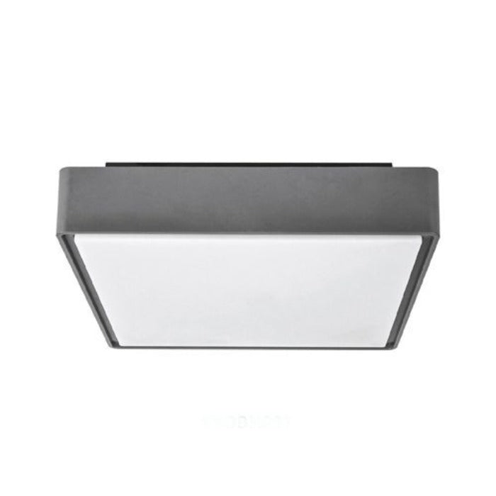 Synerji Square LED Bulkhead – grey version, unlit