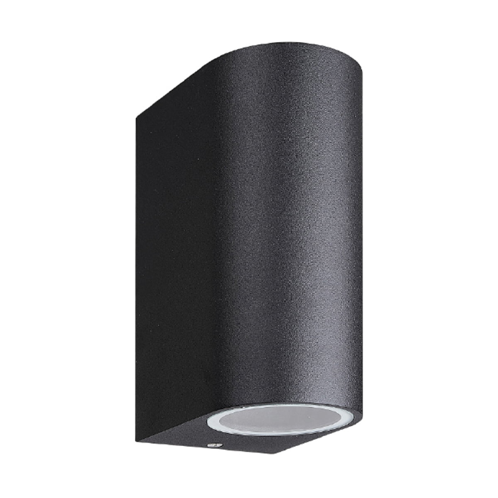 Synerji Up/Down Outdoor Wall Light – 2× GU10, Black, UV Resistant