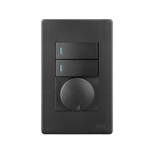 SYNERJI DIMMER DIAL SWT DECO 2 LEVER+LIGHT 4X2