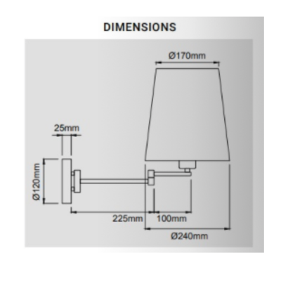 SYNERJI INDOOR FABRIC WALL LIGHT