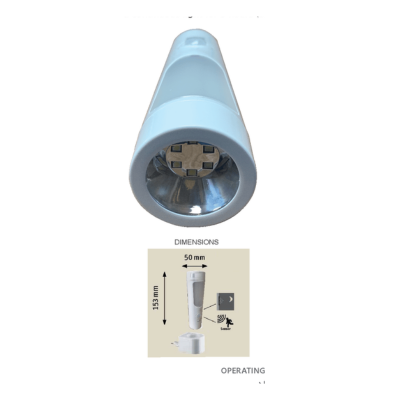 EMERGENCY TORCH RECHARGEABLE SLIM , SYE001