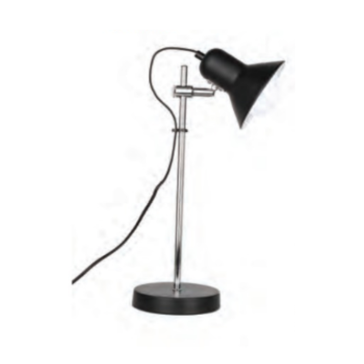 SYNERJI INDOOR METAL TABLE LAMP MATT BLACK RECTANGULAR HEAD