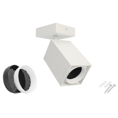 PIOLED Snypa GU10 Surface Mount 110mm fitting with Removable Honeycomb – Square