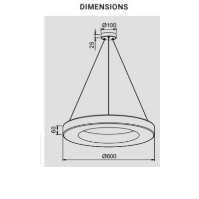 SYNERJI INDOOR LED PENDANT 54W