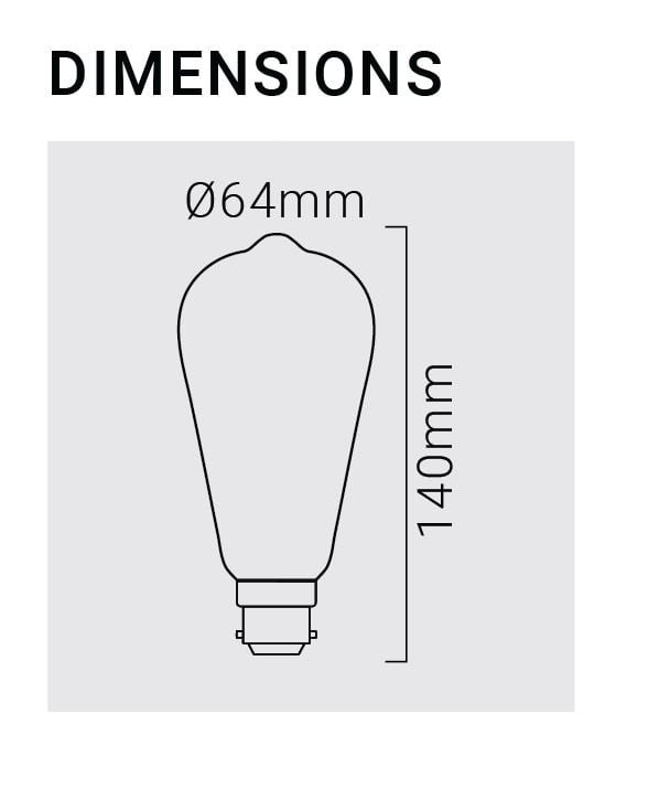 SYNERJI 4W ES ST64 SPIRAL DECO FILAMENT CLASSIC LED