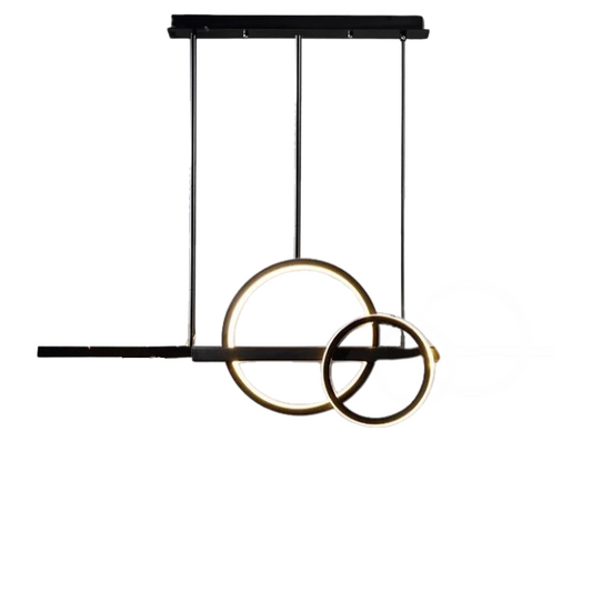 Synerji LED Pendant Light – ring pendant on a black bar, unlit