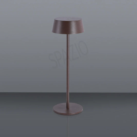 SPAZIO Lola Pro Rechargeable Cordless Table Lamp – shown in brown on a grey background