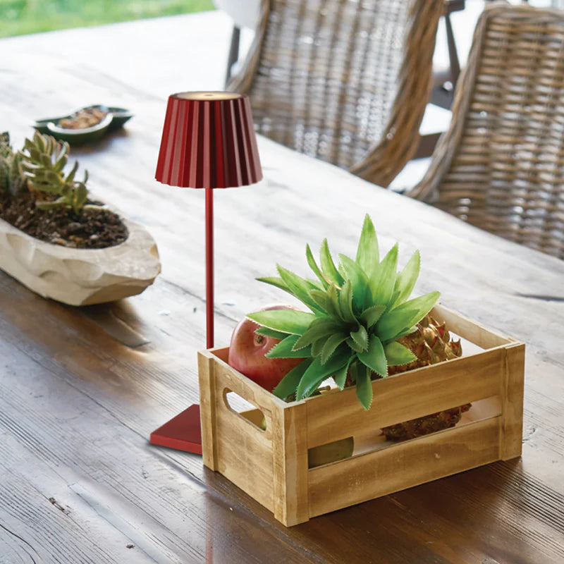 SPAZIO Plissè Rechargeable Table Lamp – Sand