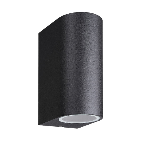 Synerji Up/Down Outdoor Wall Light – 2× GU10, Black, UV Resistant