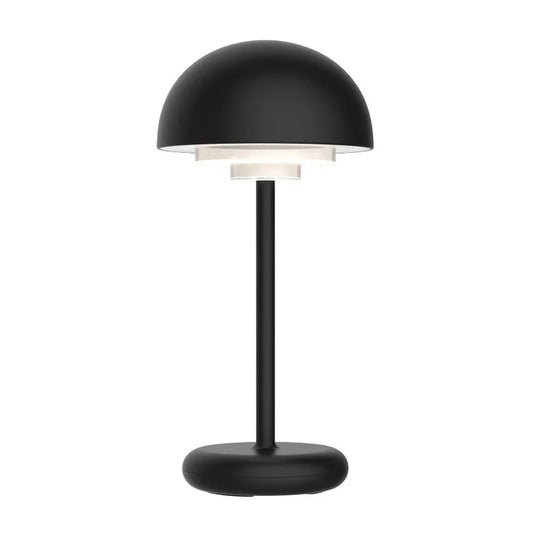 Medupi Rechargeable LED Table Lamp – black lamp on a white background