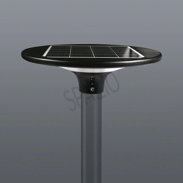SPAZIO Sunflower Solar LED Post Top – 20W, 3000K/4000K, IP65, Black