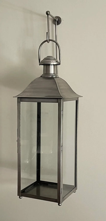 Classic Candle Lantern – lantern hanging from a wall hook