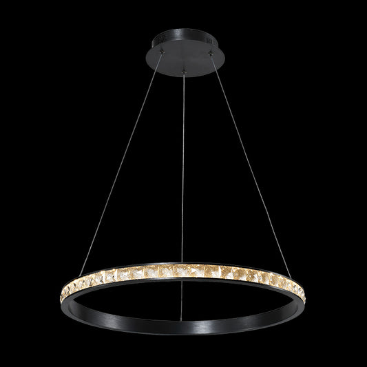 230v 30W LED Crystal Ring Pendant 62 cm