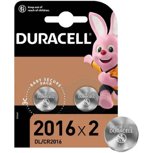 Duracell CR2016 lithium coin battery 2-pack retail card (DL/CR2016)