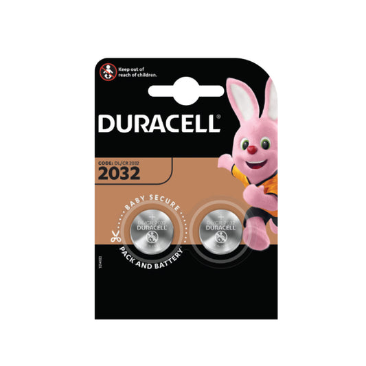 Duracell CR2032 lithium coin battery 2-pack retail card