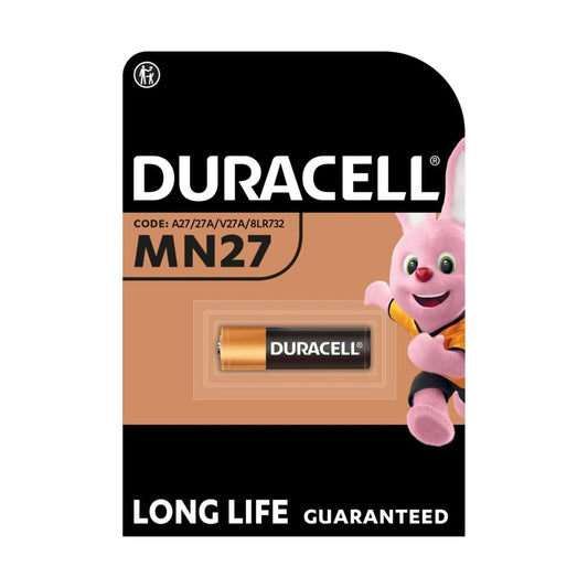Duracell MN27 Battery – Box of 10 (1 per Card)