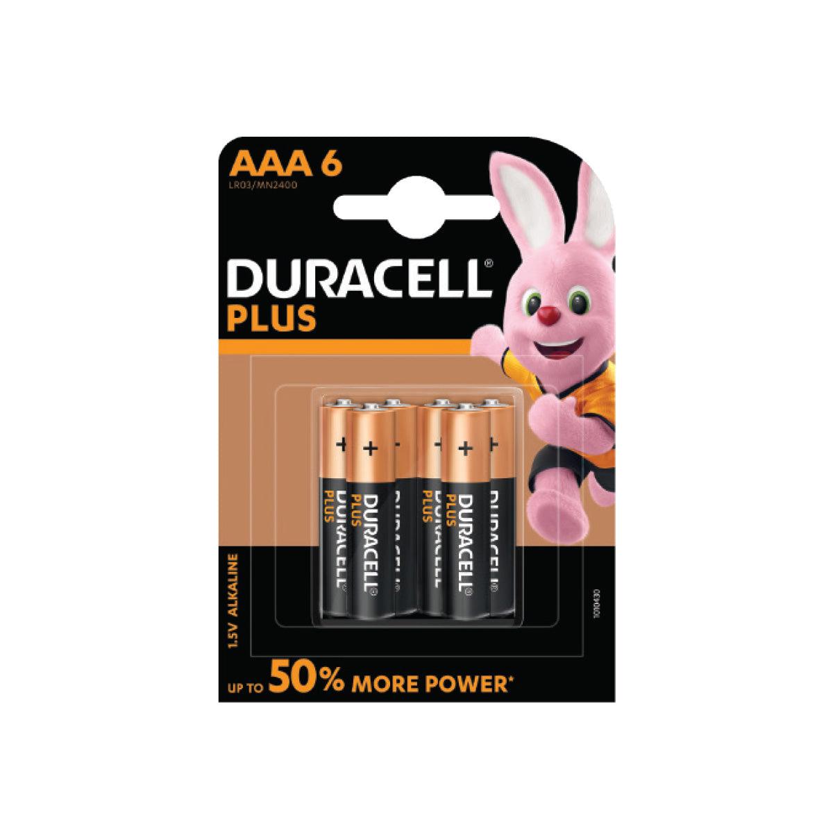 Duracell Plus AAA Batteries – 6-pack in retail blister pack