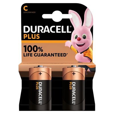 Duracell Plus C Batteries – Box of 20 (10 Packs of 2)