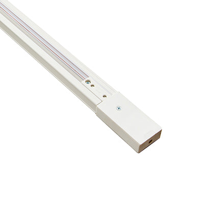 Eurolux 3-Wire Track with End Plug & Power Connector – 1m/2m/3m, Black/White