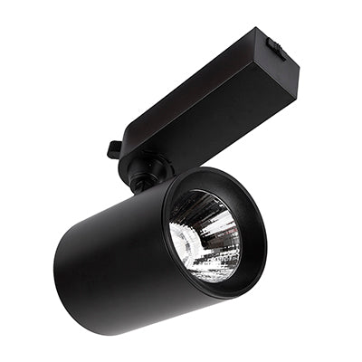 Eurolux COB LED Track Spotlight – 30W, 4000K, 36° Beam, 3-Wire, Black