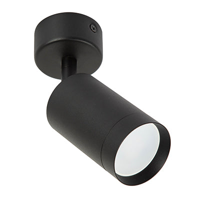Eurolux Surface-Mount GU10 Spotlight with Swivel Knuckle – IP20, Black/White