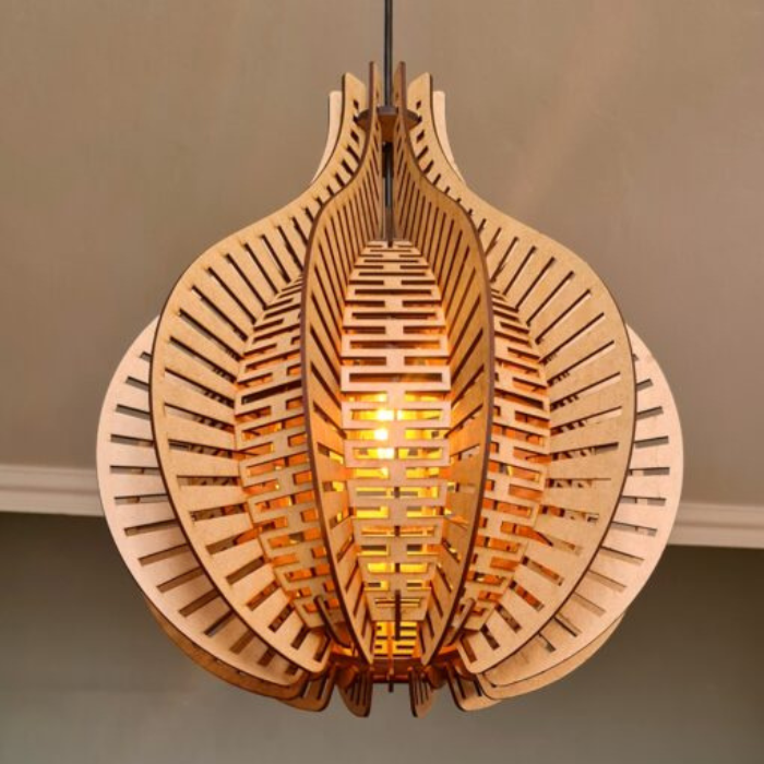 Honey Badger Zuva Minimalist Wooden Pendant Light Fitting – view 4