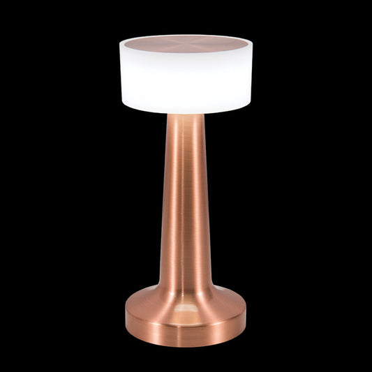K-Light Beacon Rechargeable LED Table Lamp – 2W, 3-Colour CCT, USB, Copper/Gold, H21cm