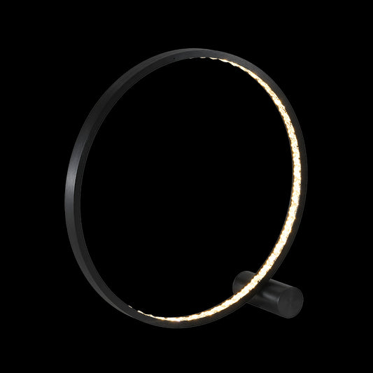 K-Light Crystal Ring Floor Lamp – 30W LED, 3000K, Black, H60×Ø60cm