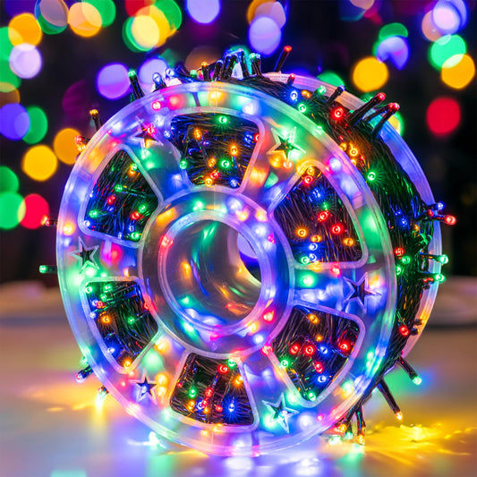 LED Fairy Lights – 50m, 400 LEDs, 8 Modes, IP44, Warm White/Cool White/Multicolour