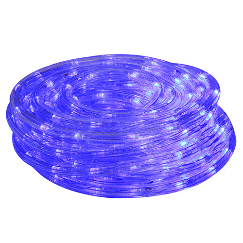 LED Rope Light – Blue version, lit, coiled