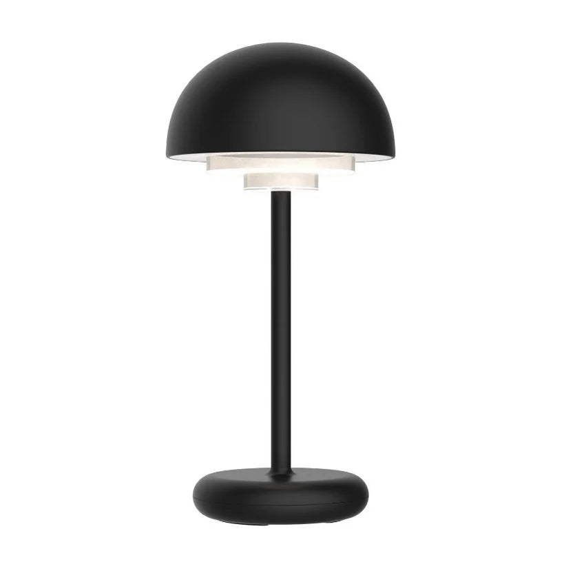 Medupi Rechargeable LED Table Lamp – black lamp on a white background
