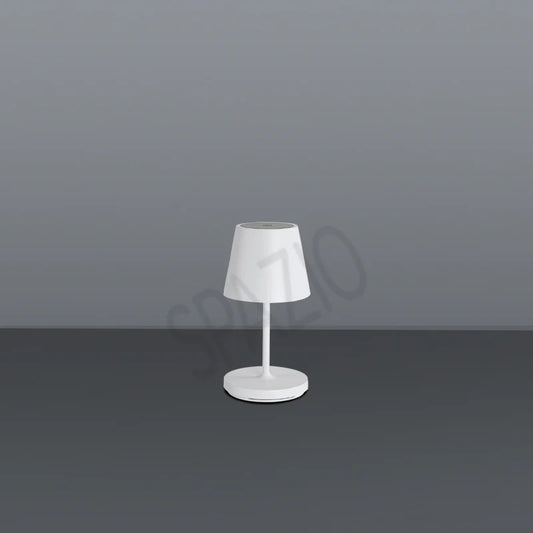 SPAZIO Trevi Mini Rechargeable Table Lamp – shown in white on a grey background