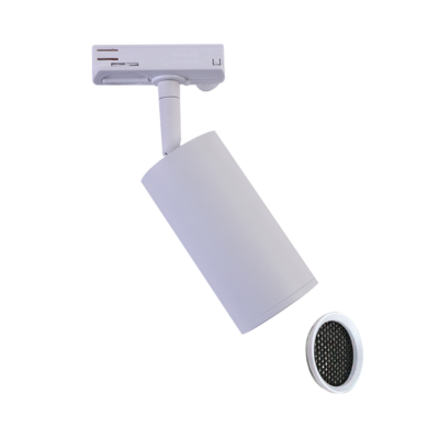 PioLED Snypa GU10 Track Spotlight with Removable Honeycomb – Matt Black/White (Excl. Lamp)