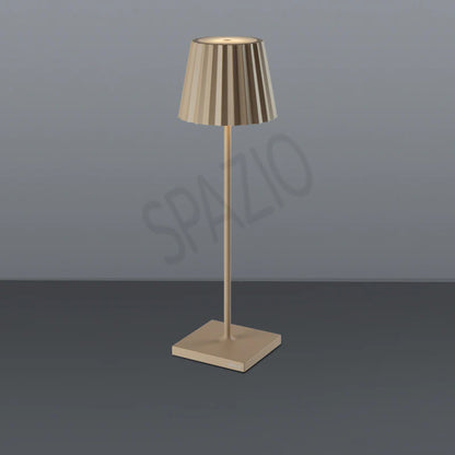 SPAZIO Plissè Rechargeable Table Lamp – Sand