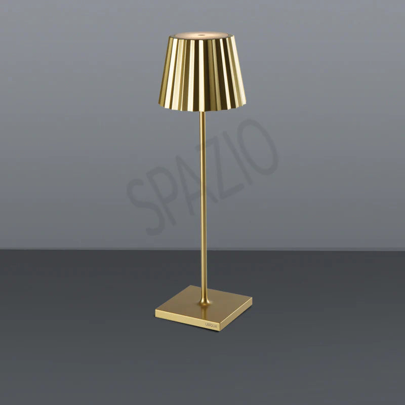 SPAZIO Plissè Rechargeable Table Lamp – Sand