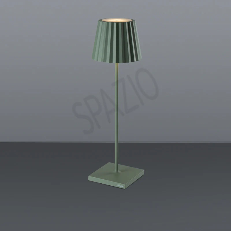 SPAZIO Plissè Rechargeable Table Lamp – Sand