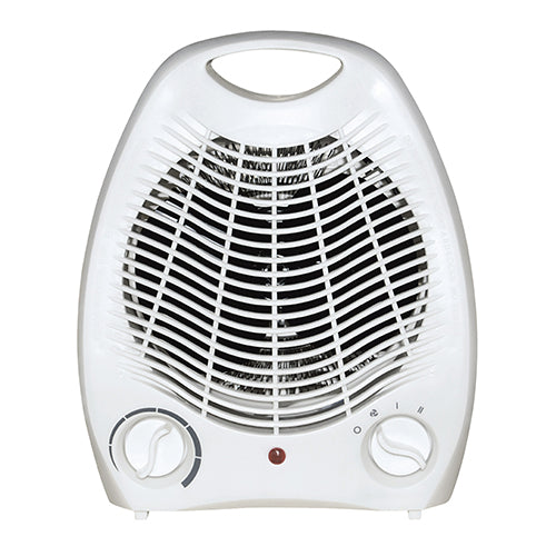 Radiant RHE11 Fan Heater with Adjustable Thermostat – 2000W, 2 Heat Settings, White